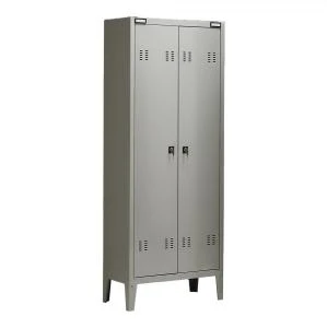 Armadio metallo - spogliatoio - 6 posti - 102x35x180 cm - grigio