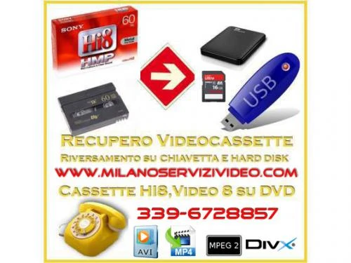 Videocamere anni 90sony hi8, video 8 recupero e riversamento nastri e  cassette di famiglia FILE VHS : (Milano)